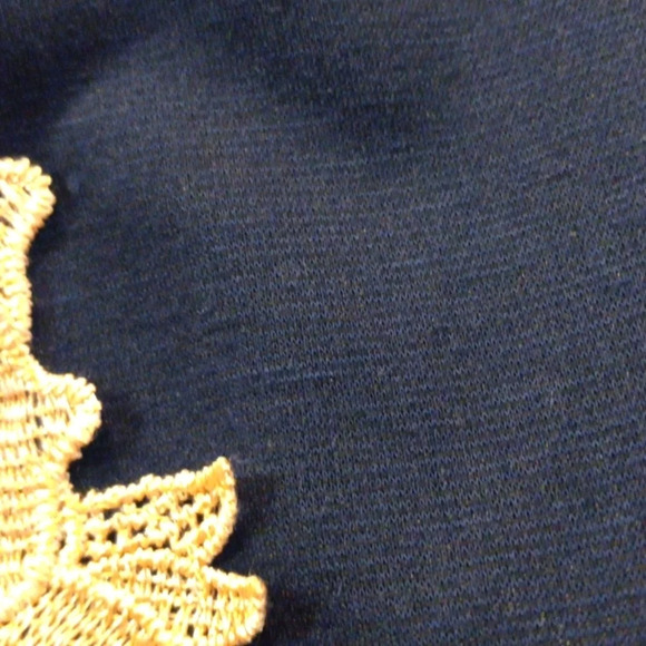 Fifth & Park Women's SizeXS Navy With Cream Lace Detail Dress - Picture 8 of 9